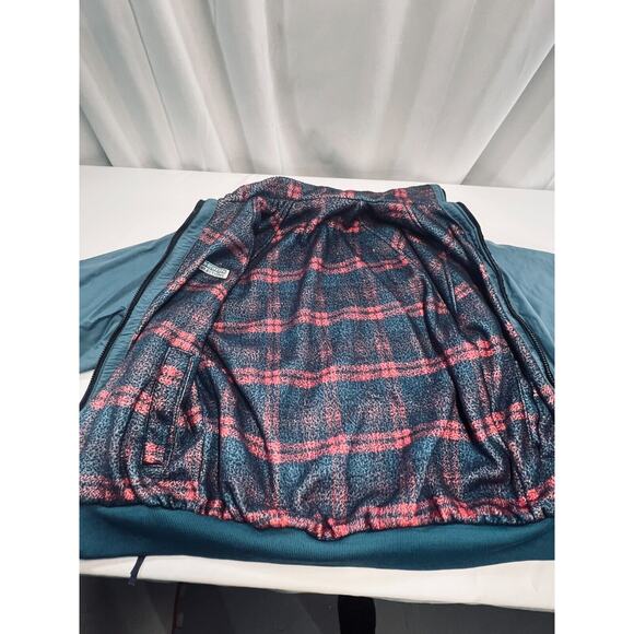 Northern Reflections Women S Dark Teal Plaid Lining Heavy Jacket Zip Up - Picture 5 of 8